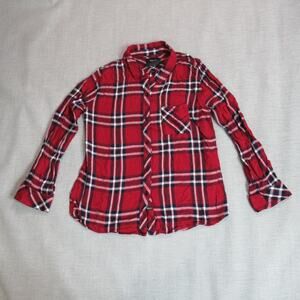 Rails Shirt Womens Large Red Blue Plaid Flannel Soft Lumberjack Outdoors Top